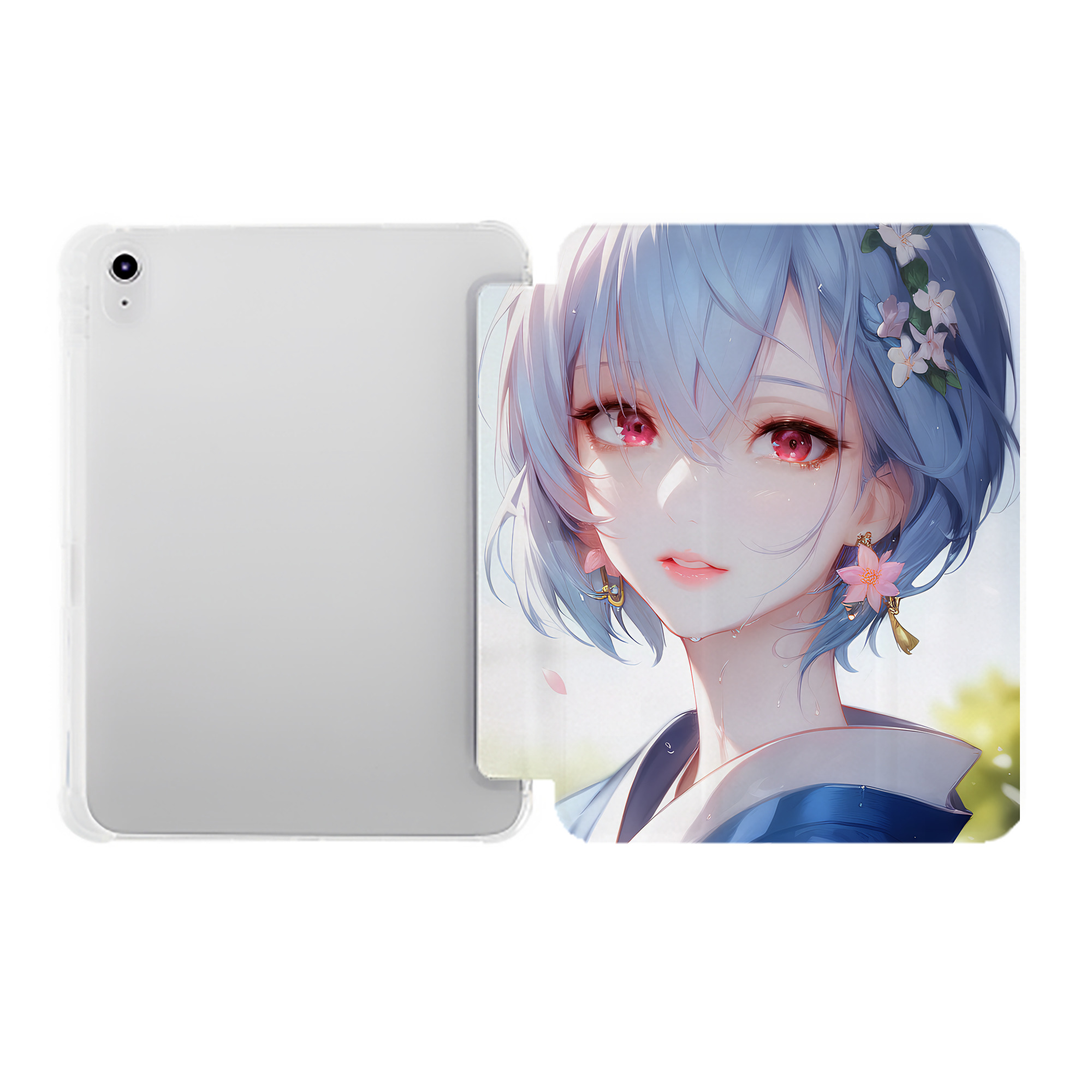 （画像用） EVA 新世紀エヴァンゲリオン IPad ケース ペン収納付き 三つ折りスタンド PUレザー×シリコン 対応機種9.5/10.5/10.9インチ